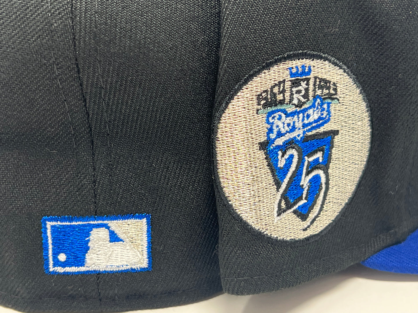 Kansas City Royals 25TH Anniversary Black/ Royal Gray Brim New Era Fitted Hat