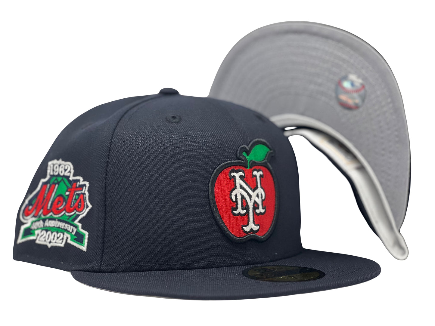 New York Mets 40th Anniversary Gray Brim New Era Fitted Hat