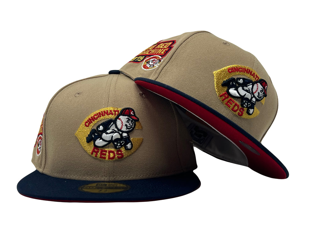 Cincinnati Reds 1975 World Series Red Brim New Era Fitted Hat