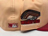 Chicago Cubs Wrigley Field Visor Stitch Blush Red New Era Fitted