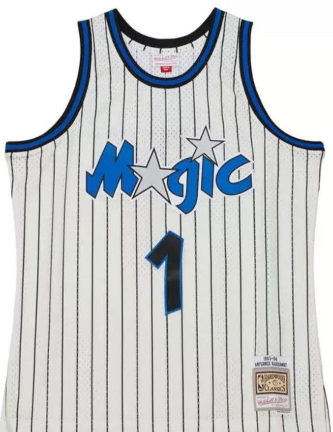 ORLANDO MAGIC PENNY HARDAWAY CREAM MITCHELL AND NESS JERSEY