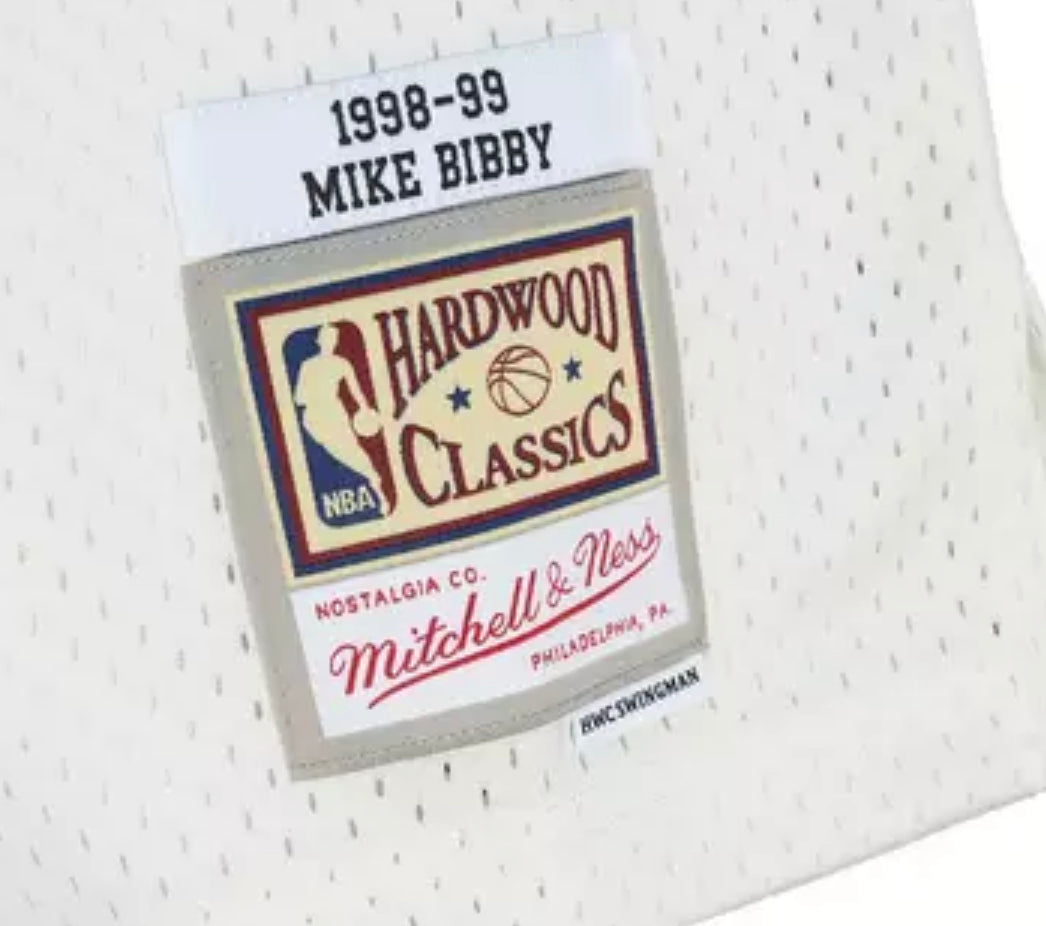 MITCHELL & NESS Vancouver Grizzlies NBA Cream Swingman Jersey 1998 Mike  Bibby TFSM5052-VGR98MBIOFWH - Karmaloop