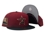 Brick Red Houston Astros 2000 Inaugural Black Visor New Era Fitted Hat