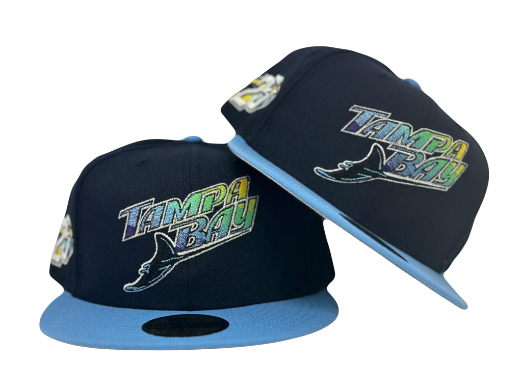 Navy Blue Tampa Bay Devil Rays 25th Anniversary New Era Fitted Sports