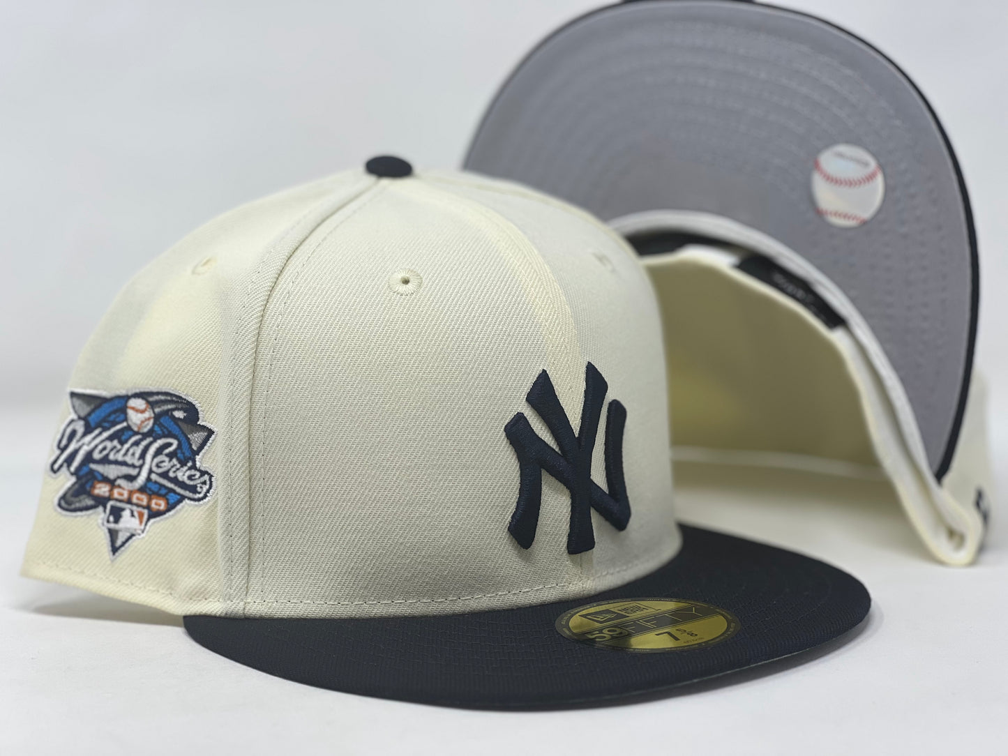 New York Yankees 2000 World Series Gray Brim New Era Fitted Hat