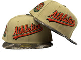 OAKLAND ATHLETICS 50TH ANNIVERSARY "REAL TREE PACK" GRAY BRIM NEW ERA FITTED HAT