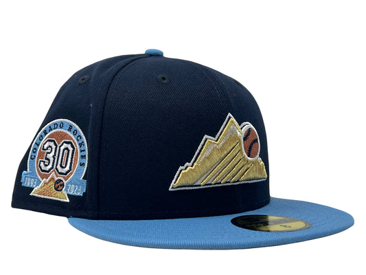 Colorado Rockies 30th Anniversary Gray Brim New Era Fitted Hat