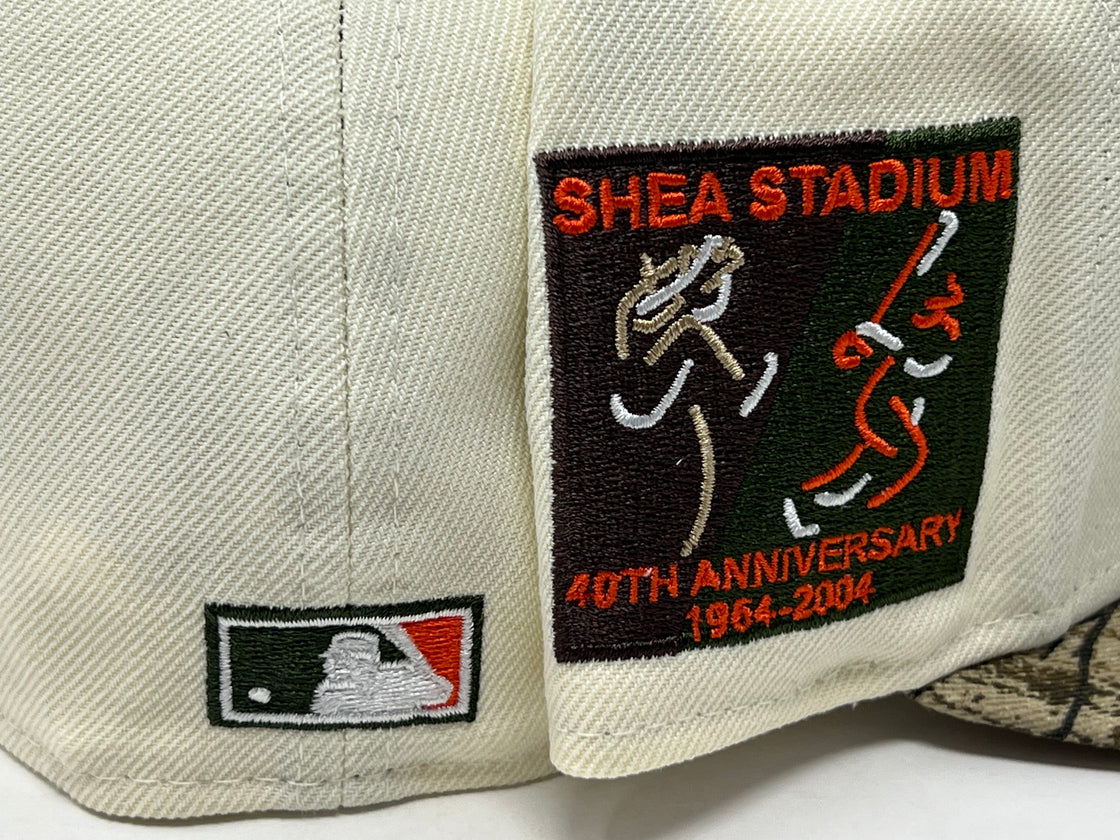 New York Mets Shea Stadium 40th Anniversary Chrome / Real Tree Visor New Era Fitted Hat