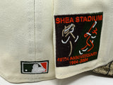 NEW YORK METS SHEA STADIUM 40TH ANNIVERSARYCHROME/ REAL TREE VISOR NEW ERA FITTED HAT