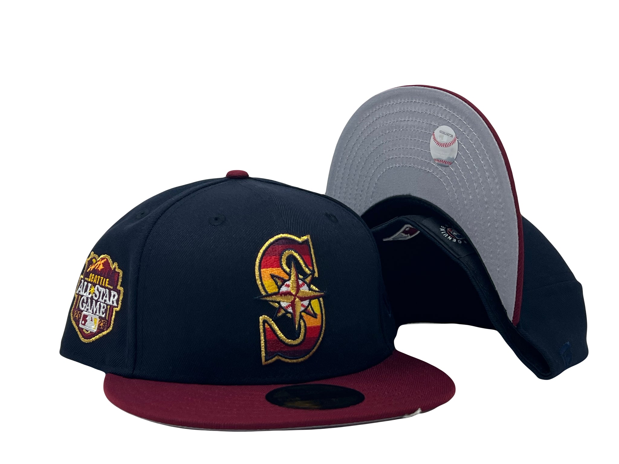 Seattle Mariners Custom Side Patch 59Fifty Fitted Hat Collection by MLB x  New Era