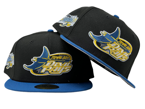 TAMPA BAY RAYS DEVILS GRAY BRIM NEW ERA FITTED HAT TO MATCH AIR JORDAN 3 WIZARDS