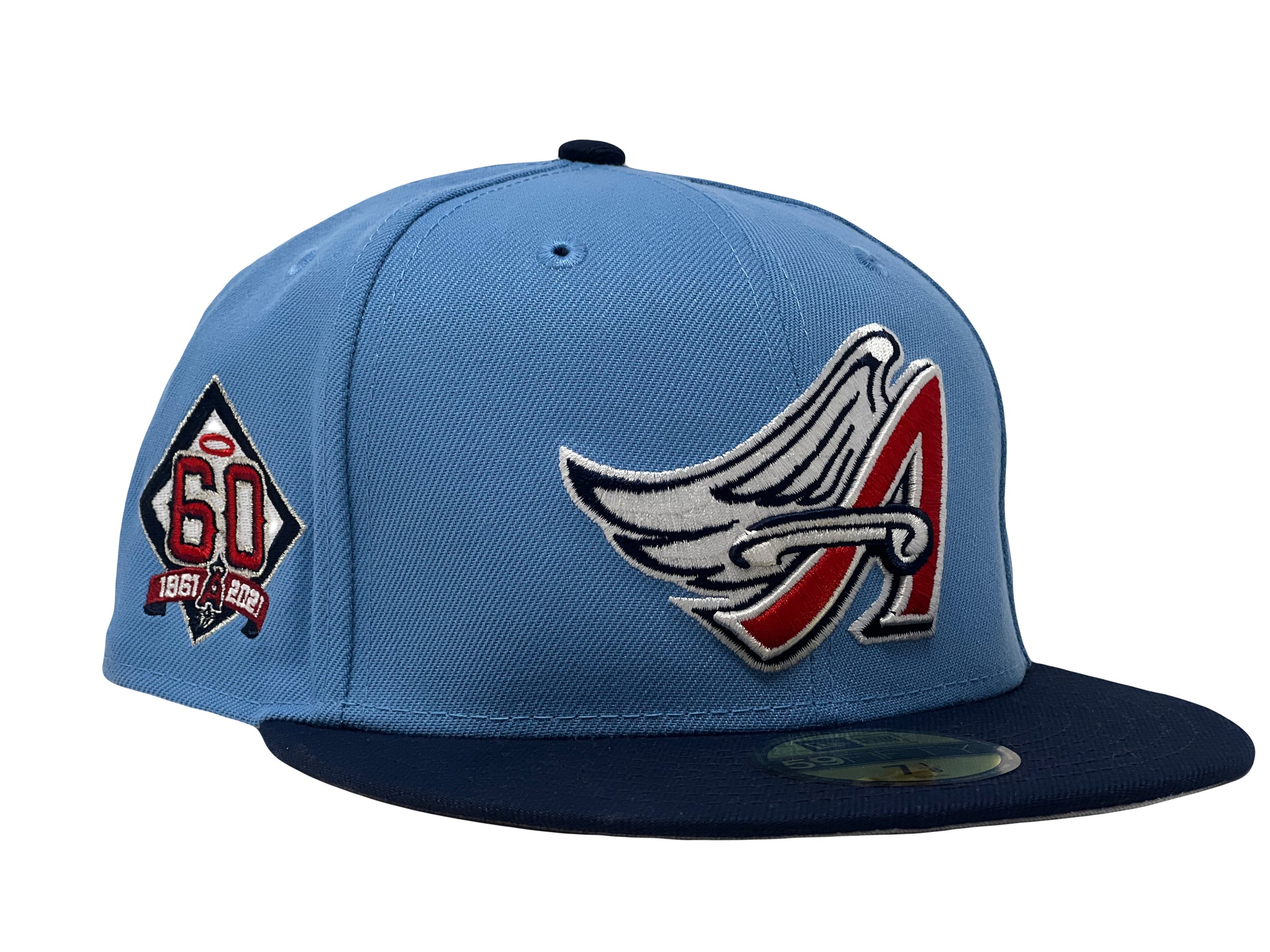 Los Angeles Angels New Era Custom Red Patches All Over 59FIFTY Fitted Hat, 7 3/8 / Red