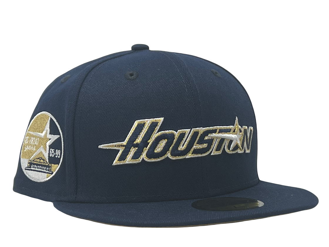 HOUSTON ASTROS 35TH ANNIVERSARY METALLIC GOLD BRIM NEW ERA SNAPBACK