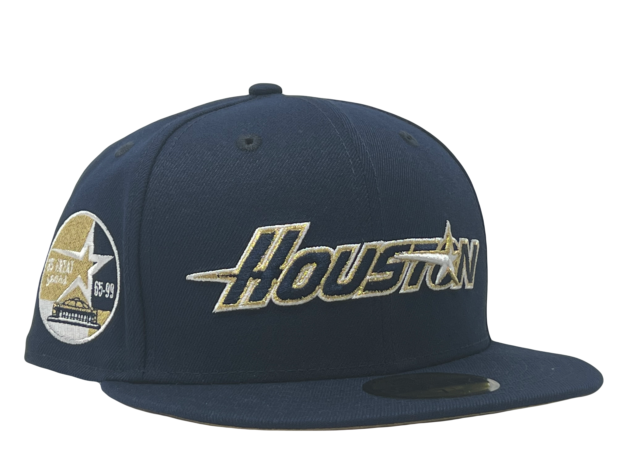 HOUSTON ASTROS 35TH ANNIVERSARY METALLIC GOLD BRIM NEW ERA FITTED HAT –  Sports World 165