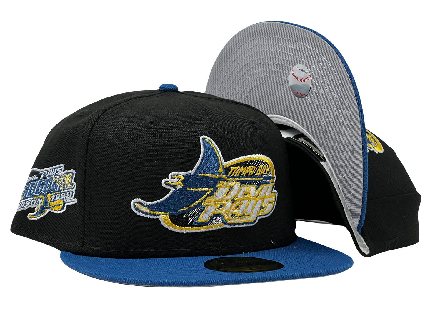 Tampa Bay Rays Devils Gray Brim New Era Fitted Hat To Match Air Jordan 3 Wizards
