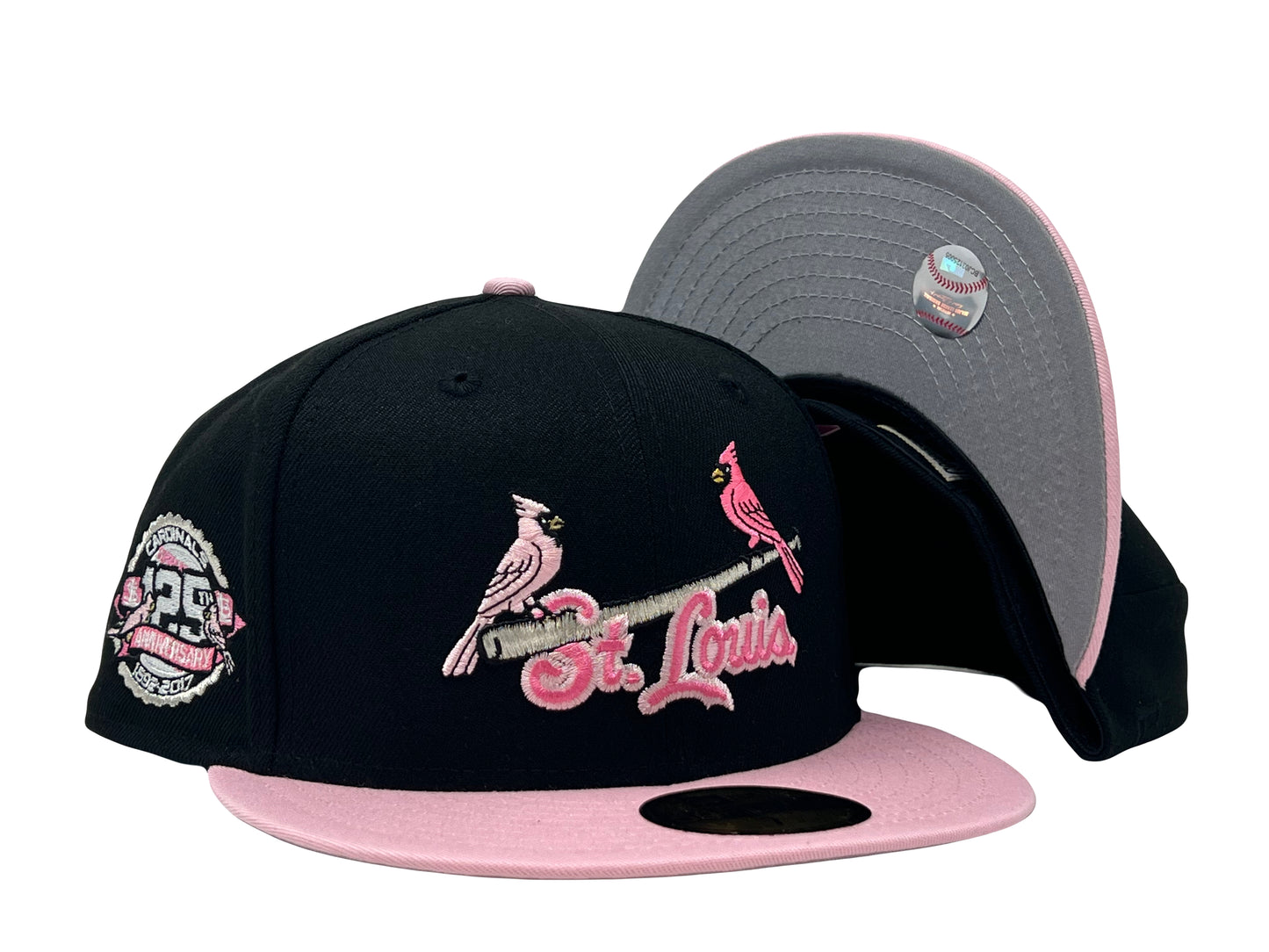 St. Louis Cardinals 125th Anniversary Gray Brim New Era Fitted Hat