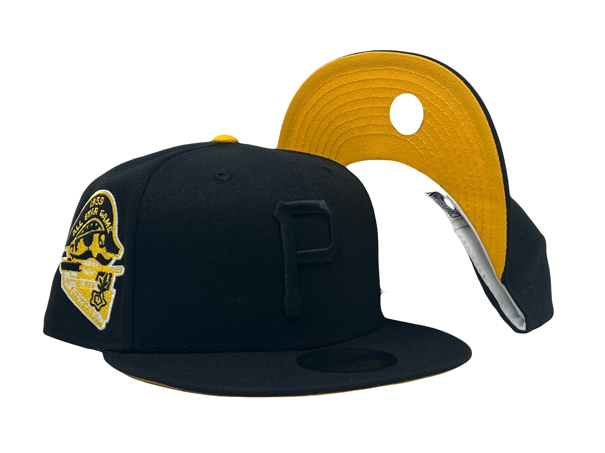 Pittsburgh Pirates MLB 47 Brand Baseball Fan Gold Cap Black Brim Classic Hat