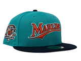 FLORIDA MARLINS 10TH ANNIVERSARY GRAY BRIM NEW ERA FITTED HAT