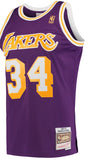 Los Angeles Lakers Road 1996-97 Shaquille O'Neal Mitchell and Ness swingman Jersey