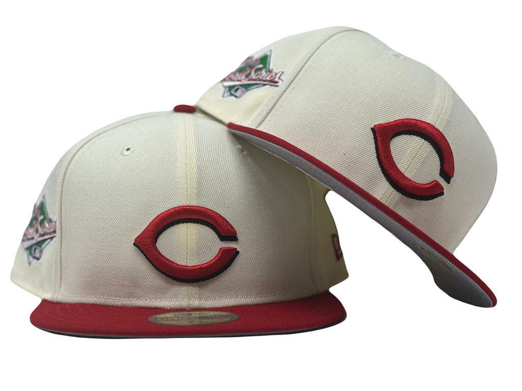 CINCINNATI REDS 1990 WORLD SERIES GRAY BRIM NEW ERA FITTED HAT