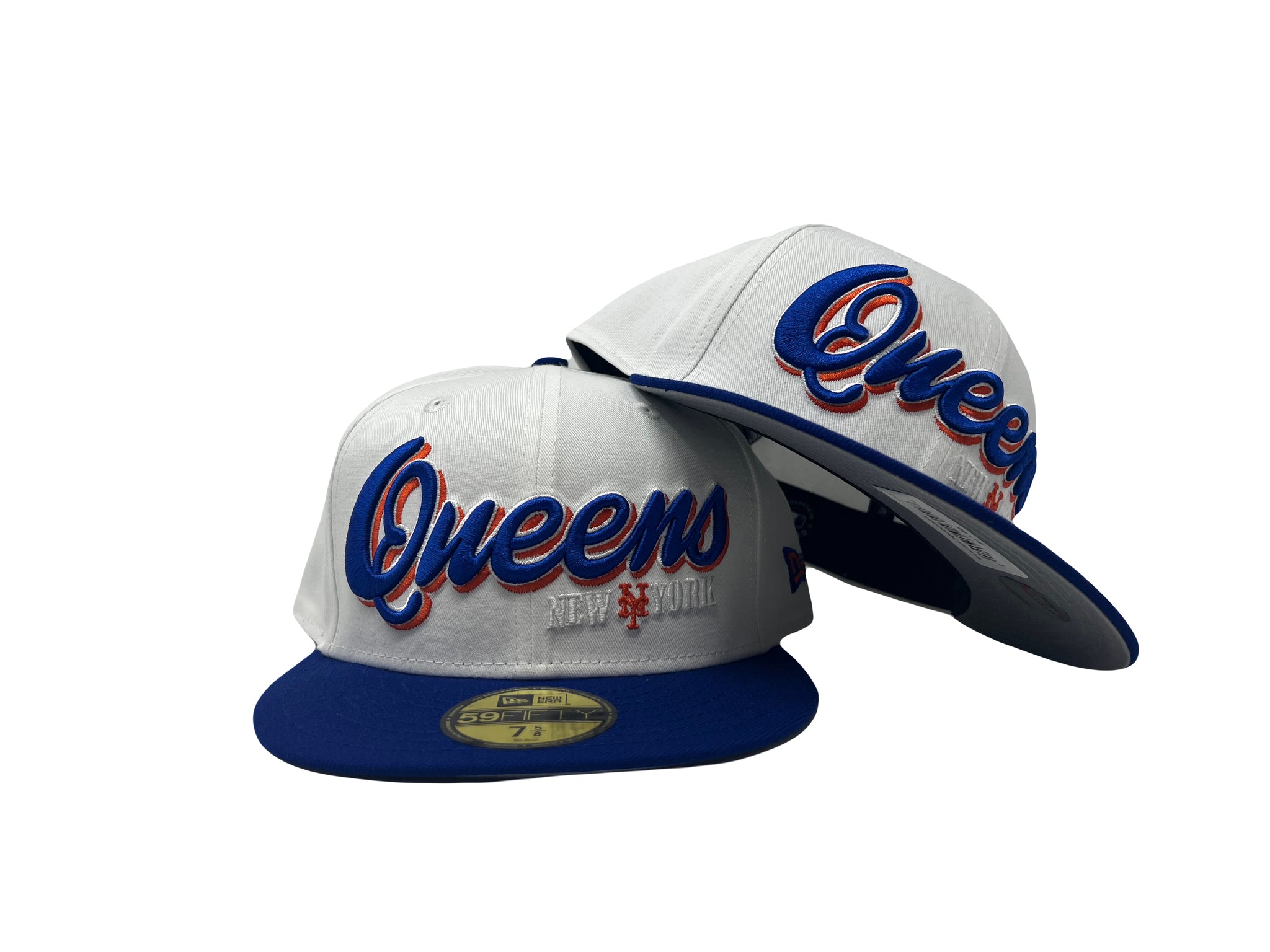 Queens New York Mets White Royal New Era Fitted Hat – Sports World 165