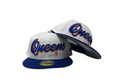 Queens New York Mets White Royal New Era Fitted Hat