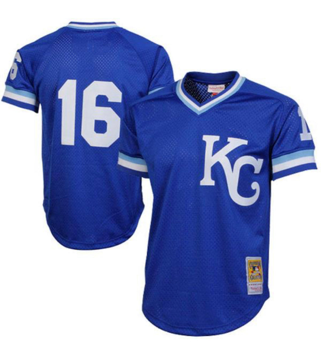 Kansas City Royals 1989 Pullover Bo Jackson Jersey Mitchell and Ness Batting jersey