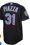 Men's New York Mets Mike Piazza Mitchell & Ness Black Alternate 2000 Cooperstown Collection Authentic Jersey