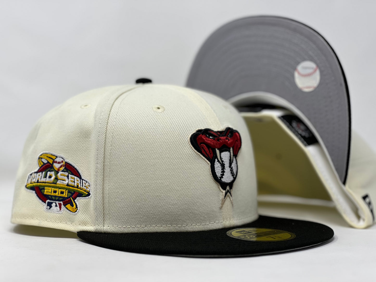 Arizona Diamondbacks 2001 World Series Gray Brim New Era Fitted Hat