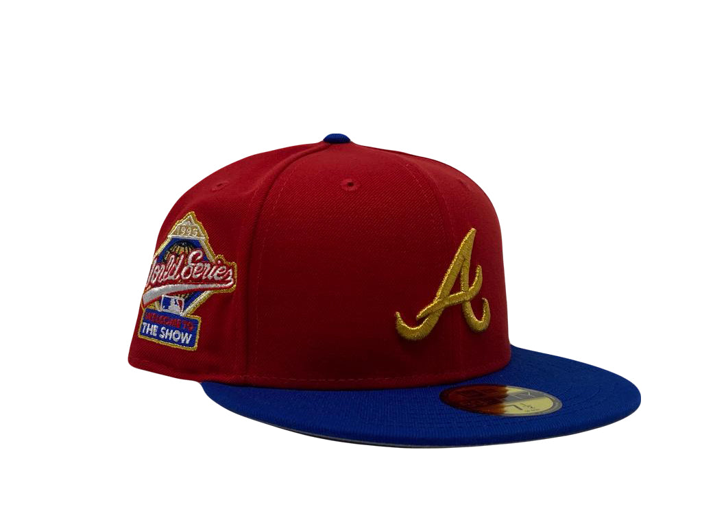 Atlanta Braves FABULOUS White-Red Fitted Hat by New Era