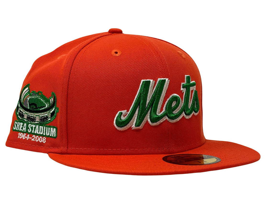 NEW YORK METS SHEA STADIUM GREEN BRIM NEW ERA FITTED HAT