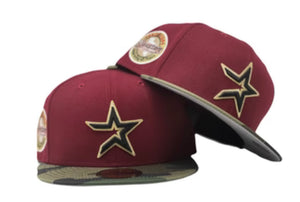 Houston Astros Brick Red Camouflage New Era Fitted Hat