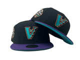 Arizona Diamondbacks 25th Anniversary "Up-Side Down" Front Logo Teal Brim New Era Fitted Hat