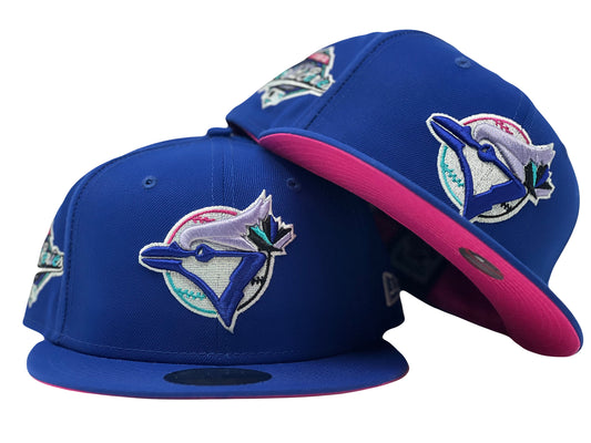 Toronto Blue Jays 1992 World Series Fusion Pink Brim New Era Fitted Hat