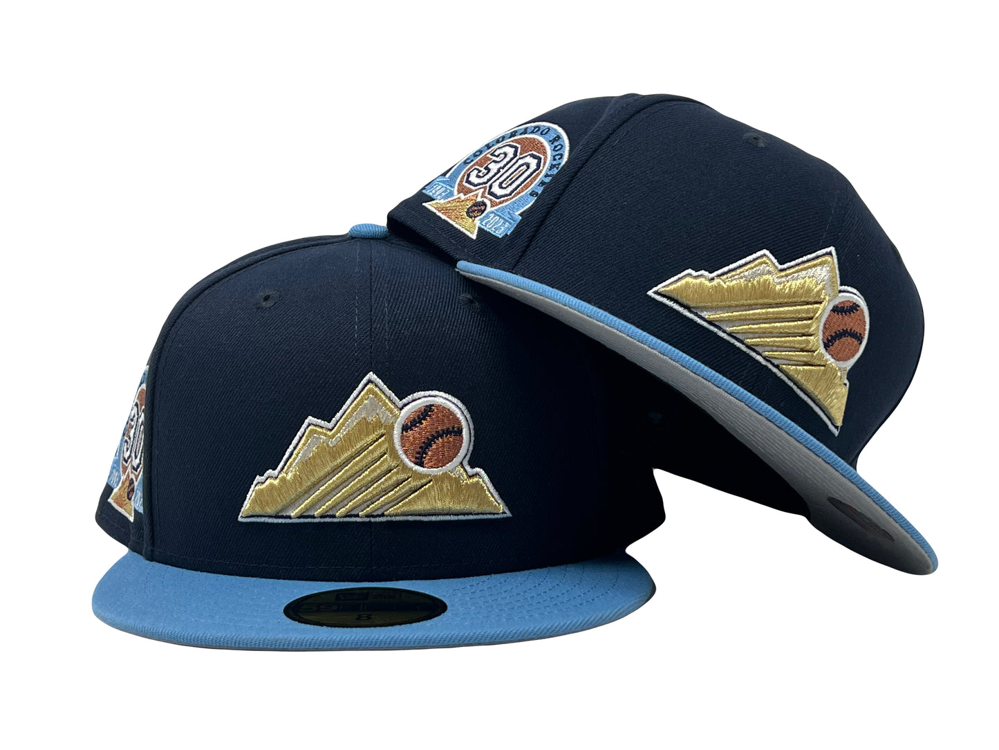 Colorado Rockies 30th Anniversary Gray Brim New Era Fitted Hat