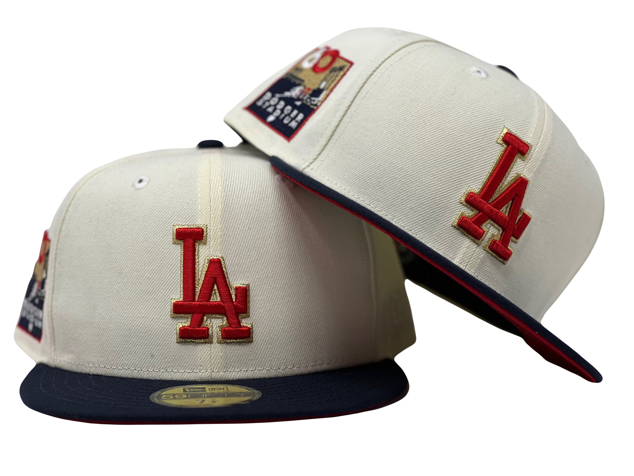 LOS ANGELES DODGERS 60TH ANNIVERSARY RED BRIM NEW ERA FITTED HAT