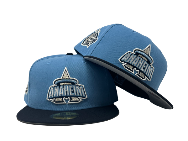NEW ERA EXCLUSIVE 59FIFTY ICY BLUE/SILVER ANAHEIM ANGELS W/ 50TH