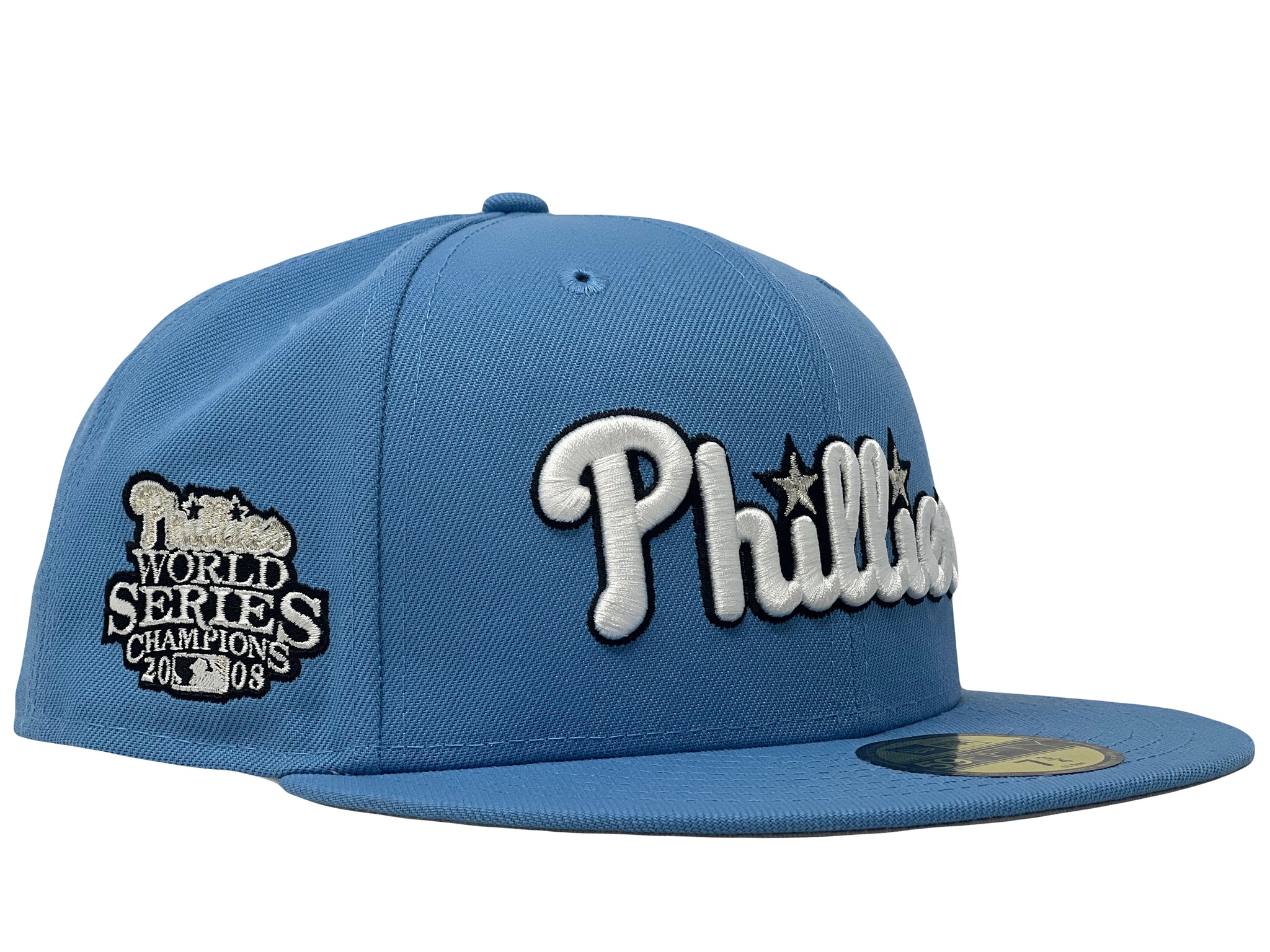 Philadelphia Phillies New Era 2008 World Series Metallic Gold Undervisor  59FIFTY Fitted Hat - Black