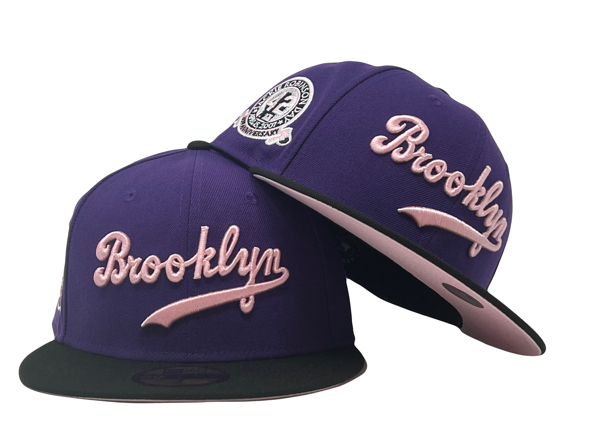 Brooklyn Dodgers Jackie Robinson 60th Anniversary Purple/ Black Pink Brim New  Era Fitted Hat – Sports World 165