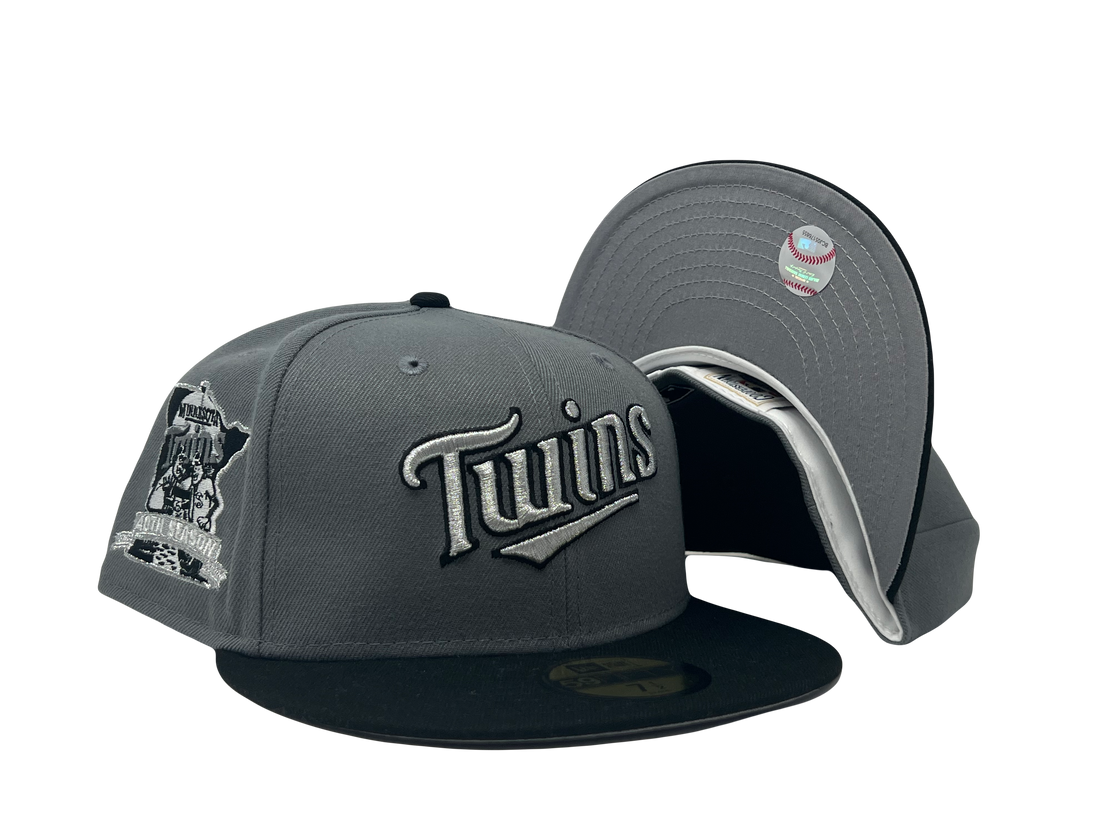 Minnesota Twins 40th Anniversary Gray Brim New Era Fitted Hat