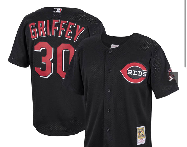 Men's Cincinnati Reds Ken Griffey Jr. Mitchell & Ness Black