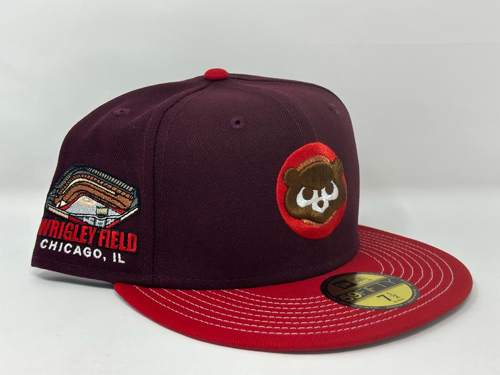 Chicago Cubd Wrigley Field Visor Stitch 59fifty New Era Fitted Hat