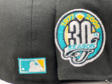TORONTO BLUE JAYS 30TH ANNIVERSARY GRAY BRIM NEW ERA FITTED HAT