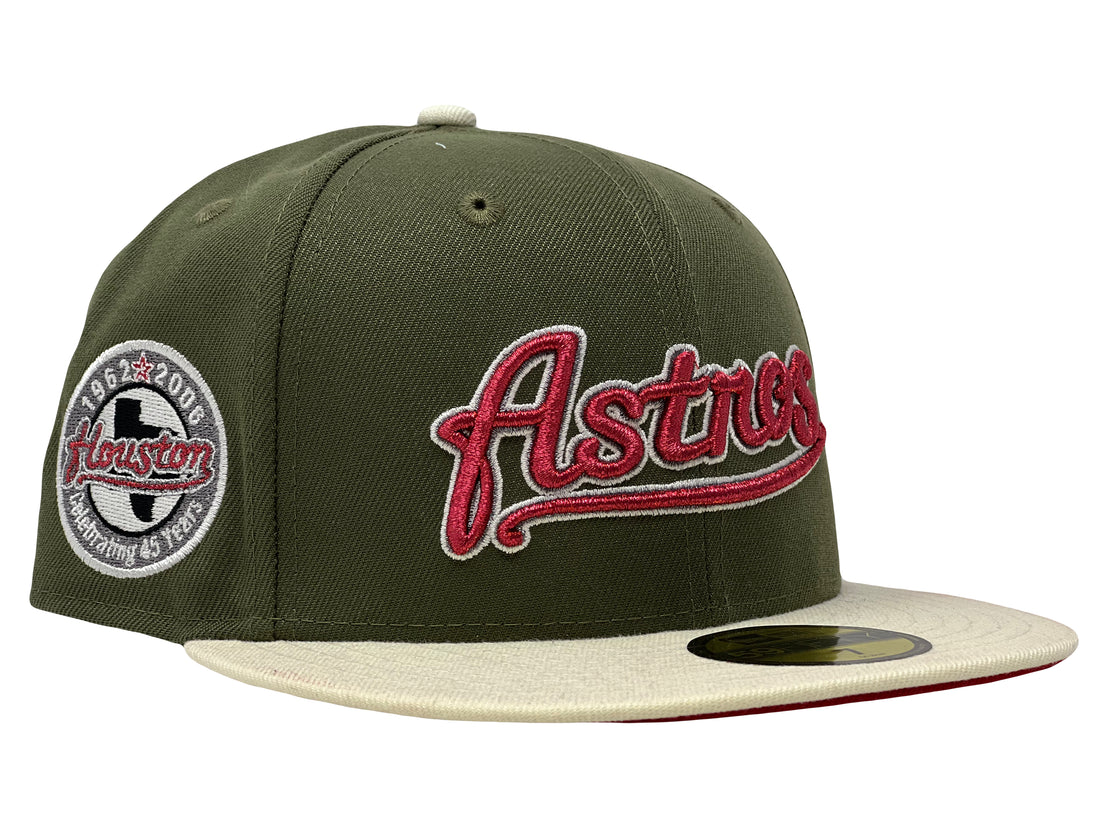 Houston Astros 45th Anniversary Red Brim New Era Fitted Hat