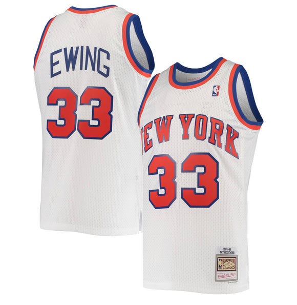 New York Knicks 1985-86 Patrick Ewing Mitchell and Ness Swingman Jersey