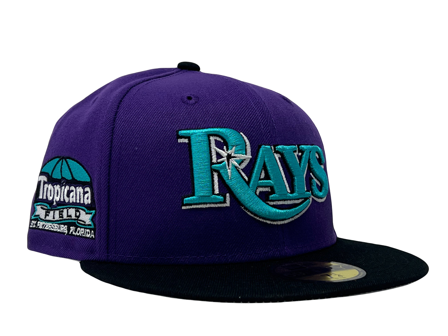 Tampa Bay Rays Tropicana Field Purple / Black Gray Brim New Era Fitted Hat
