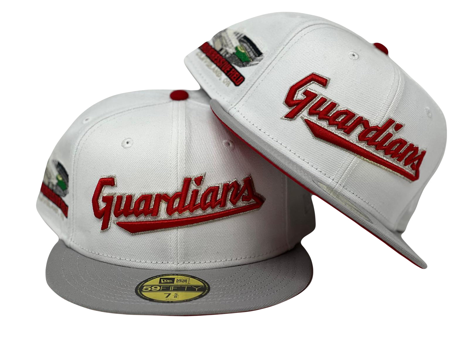 Cleveland Guardians New Era Cream Custom Side Patch 59FIFTY Fitted Hat, 7 3/4 / Cream