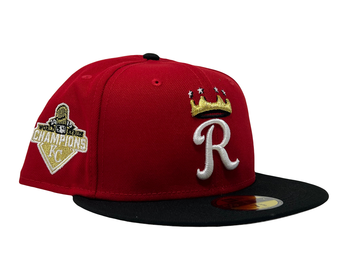 Kansas City Royals 2015 World Series Champions Red Black New Era Fitted Hat