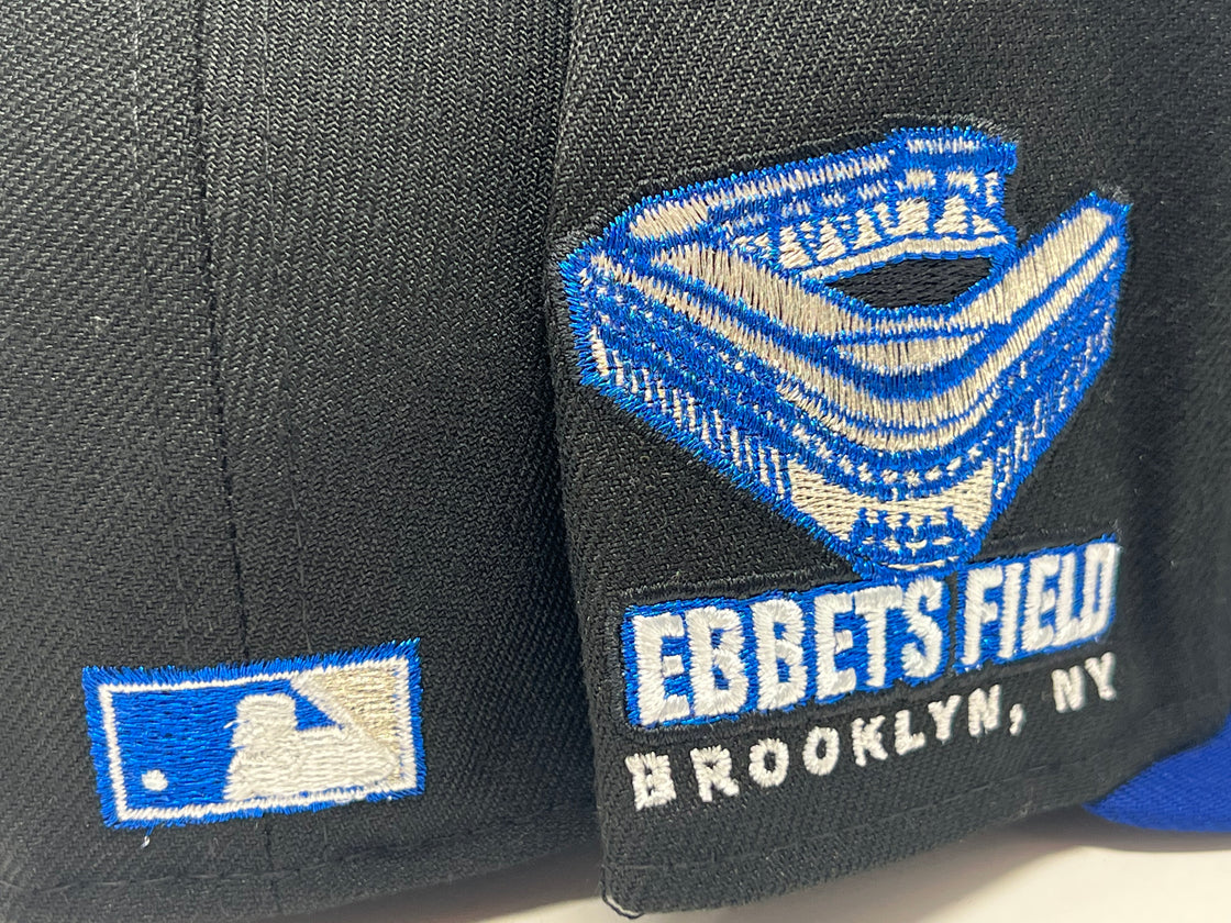 Brooklyn Dodgers Ebbets Field Black/ Royal Gray Brim 59Fifty New Era Fitted Hat