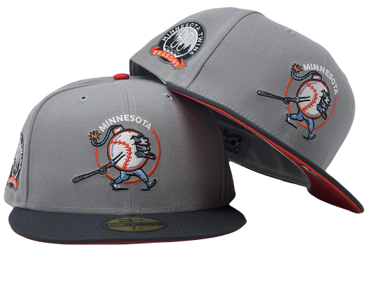 Minnesota Twins 60th Anniversary Orange Brim 59Fifty New Era Fitted Hat